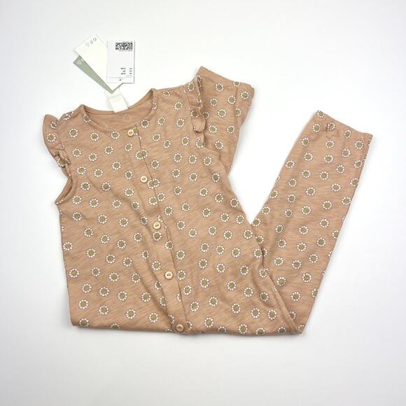 NWT H&M Organic Retro Daisy Floral Romper - Picture 2 of 7